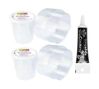 2 Rubans Rhodoïde 3 m x 4 cm + Stylo de glaçage noir Scrapcooking