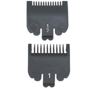 2 Sabot Peignes Guides-Protèges Peignes de Guidage Professionnels pour Tondeuse : 1,5 mm (1/16") + 3 mm (1/8") - Compatibles avec les Tondeuses Wahl 8148, 1919, 8504 Magic Clip (Gris)