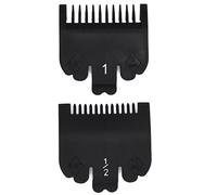 2 Sabot Peignes Guides-Protèges Peignes de Guidage Professionnels pour Tondeuse : 1,5 mm (1/16") + 3 mm (1/8") - Compatibles avec les Tondeuses Wahl 8148, 1919, 8504 Magic Clip (Noir)