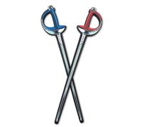 2 Sabres D'Escrime En Mousse Pour 2 Enfants - Rouge & Bleu, Dès 3 Ans | Deux Armes Souples Pour Jouer À Deux | Design Réaliste, Initiation, Entraînement, Jeu Sportif & Développement De L'Adresse