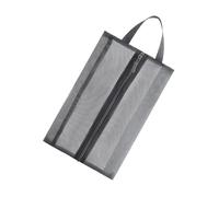 2. Sac de rangement à chaussures en nylon avec compartiments respirants pour les essentiels de gym, de voyage et d'organisation quotidienne résistant aux chaussures, gris, L