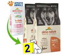 2 Sachet - Almo Nature Chien Holistic Grandes Adult Saumon Et Riz 12 KG ^pour