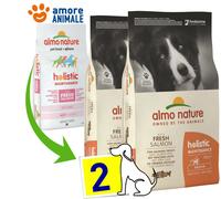 Almo Nature Chien Holistic Medium Adult - Saumon Et Riz 12 KG ^ Croquettes