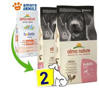 2 Sachet - Almo Nature Chien Holistic Puppy Medium - Poulet Et Riz 12 KG ^pour