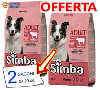 2 Sachet - Monge Simba 20 KG Au Boeuf - Croquettes Chien - Aliments pour Chiens