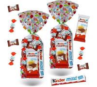 2 sachets de 40 chocolats Kinder : schokobons, mini bueno, maxi et country