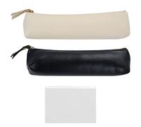 2 Sacs à Crayons et 1 Sac de classement A5, étui à Crayons Portable Noir et Blanc, étui à Crayons Grande capacité, étui à Crayons à Fermeture éclair en métal, adapté aux collégiens