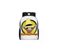 (2)Sacs à dos Brown Monkey Curious George pour hommes, femmes, étudiants, cartable de 15 pouces