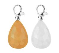 2 sacs de lumière pour chien étanches à LED avec recharge USB, utilisés pour la marche nocturne, connectés au collier, à la ceinture ou à la ceinture de sécurité (blanc orange)