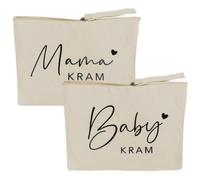 2 Sacs De Maquillage pour Femmes Enceintes, Ensemble De Pinceaux De Maquillage 5 Pièces, Sac De Rangement en Toile Pendant La Grossesse, Pinceau Blush Fond De Teint, Cadeau De Fête des Mères.