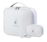 2 sacs de médicaments résistants à l'eau, sac de premiers secours, sac de voyage, maison, bureau, gris