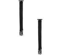 2 sacs de protection pour la queue du cheval, 74 cm, modèle à franges, tissage textile souple, aide à garder la queue propre, protège contre la saleté et les frottements, noir
