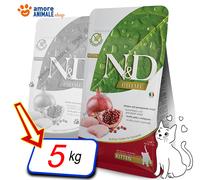 2 SACS - Farmina Cat N&D Prime Grain Free - Kitten → Poulet Et Grenade - 5 Kg