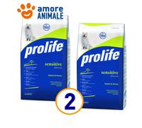 2 SACS - Prolife Adulte Sensible Lapin Et Pommes De Terre 10 Kg (Ex Sac 12 Kg)