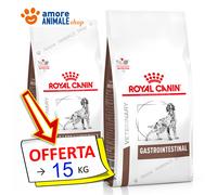 2 SACS - Royal Canin Chiens Régime Vétérinaire GASTROINTESTINAL → 15 Kg + CADEAU