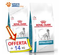 Royal Canin – Croquettes pour chiens – Hypoallergéniques à teneur calorique modérée – 14 kg