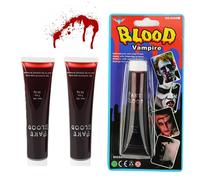 2 Sang D'halloween, Halloween Faux Sang Réaliste, Maquillage Du Sang Sang de Zombie, Fake Blood Lavable pour Film, Bouteille de Sang Vampire, pour Monstres Cosplay Effets Spéciaux Maquillage