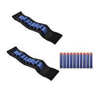 2 Sangle Poignet + 50 Fléchettes Nerf 7.2cm,Mousse Recharge de Fléchettes Bleu,Darts en Mousse Munitions pour Pistolets Nerf Blaster Pistolet Jouet Enfants,Accessoires Convient N-Strike Elite Mega