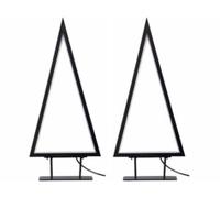 2 sapins de Noël design lumineux USB - 46 cm Carlo Milano