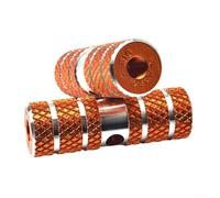 2 sardines arrière en alliage d'aluminium pour VTT et vélos standard avec rainures cylindriques antidérapantes et construction épaisse robuste (orange)