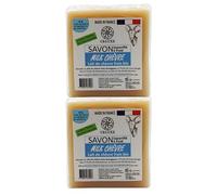 2 Savon au Lait de Chèvre Frais Bio et Argent Colloïdal - Saponification à Froid, Parfait pour Eczéma, Psoriasis, Acné - Hydratant et Apaisant, Peau Douce (lot de 2 savons, Senteur tea Tree Lavande)