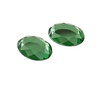 2 Schliff cabochons verre 18 x 13 mm en vert de Vintage Parts, Bijoux DIY