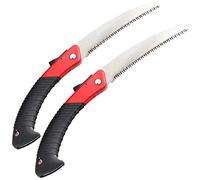 : 2 scies incurvées pliables avec lame en acier carbone - 18 cm