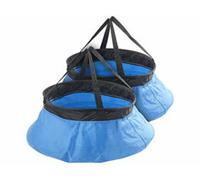 Semptec : 2 seaux de camping pliables en nylon - 10 L Bleu G