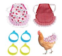 2 Selles de Protection pour Poules, Tissu Rose 22 × 17,5 cm | Tabliers respirants pour couvrir le dos des poules lors de la reproduction, du picage et de la repousse des plumes