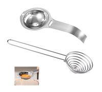 2 Séparateur d'œUfs, Separateur Oeuf en Acier Inoxydable avec Design D'Oreille Suspendue, Séparateur de ProtéInes de Jaune D'œUf de Poulet avec Poignées pour Cuisine, Bricolage et Cuisson des Gâteaux