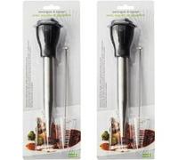 2 seringues à sauce en inox avec aiguille et goupillon Chevalier diffusion