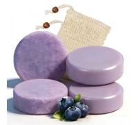 2 set/4pcs Blueberry Shampoo & Conditioner Bar Bundle,With Blueberry Extract, Shea Butter, Orange Oil,Frizz Control,Thinning Dry Hair Care For Women Men.