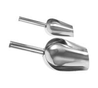 2 Set (4Pcs) Ice Shovel Household Stainless Steel Scoop Kitchen Grain Flour Food Cube Storage Serving Tool Bar Party Pour Cuisine