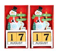 2 Set Christmas Countdown Calendar Advent Ornament Wood Craft Tables Shelves Holiday Decor Gift