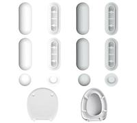 2 Set Patin Abattant WC, Tampons pour Abattant WC, Motifs Décoratifs, Pièces de Rechange, Accessoires, Plastique, Amortisseurs