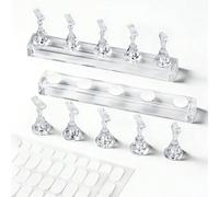 2 sets (10 pièces au total) - Ensemble de support d'affichage pour nail art, support de pratique pour nail art, support d'affichage de nail art pré-peint, présentoir pour nail art, kit de nail art pou