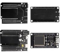 2 Sets Esp32 Esp-32S Typ-C Usb Ch340 Carte De Développement+Esp32 30Pin Devkit V1 Carte D'Alimentation 2,4 Ghz Wifi Bluetooth Low Power Dual Core Carte D'Extension Pour Arduino