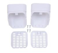 2 SETS Extensions de coupe des devises de gouttière, 2x3 pouces le filtre de sortie en plastique de gouttière de gouttière de type gouttière et gardien de feuilles avec vis à (Noir) (Brun) (Blanc)