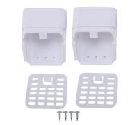 2 SETS Extensions de coupe des devises de gouttière, 3x4 pouces le filtre de sortie en plastique de la gouttière de gouttière de type gouttière et gardien de feuilles avec vis à (noir) (brun) (blanc)