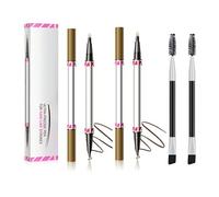 2 Sets Microblading Eyebrow Pencil, Eyebrow Pencils for Women, Eye Brow Tinting Kit (4# Dark Brown)
