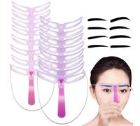 2 sets pochoir de sourcils, 8 styles Kit de mise en forme des sourcils pour débutants avec poignée et sangle tête