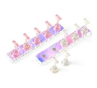 2 Sets Support à Ongles en Acrylique, Outils de Manucure Acrylique Magnetique, Présentoir à Ongles en Acrylique, Support de Pratique Magnétique d'Ongle pour Manucure Salon
