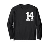 2 Sided Team Pope Leo XIV of Chicago Number 14 Sports Jersey Manche Longue