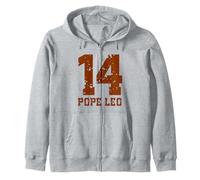 2 Sided Team Pope Leo XIV of Chicago Number 14 Sports Jersey Sweat à Capuche