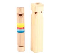 2 sifflets de train en bois à glissière, jouet musical pour enfants avec 4 tons, instrument sonore en bois de hêtre pour tout-petits et enfants, jouet sonore compact pour les fêtes