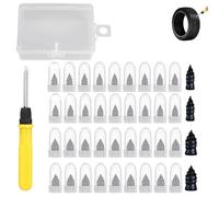 2 Sizes Tire Repair Rubber Nail Kit, 20/40/60/100 PCS Upgraded Vacuum Tire Repair Screws, Plugs Screw Type Fast Self-Service Tool with Screwdriver (Yellow,40pcs)