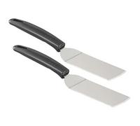 Rosenstein & Söhne : 2 spatules dentées en acier inoxydable pour poêle et barbecue G