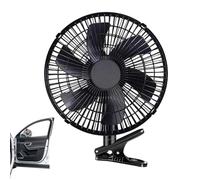 2-Speed Car Fan - Quiet Electric Clip Blower, 24v Cooling Fan for Car with 360 Degree Rotation, Dashboard Blower with, Strong Grip Clamp, Portable Ventilator for Vehicle Van Truck Suv Rv Auto Boat