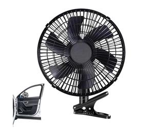2-Speed Car Fan - Quiet Electric Clip Blower, 24v Cooling Fan for Car with 360 Degree Rotation, Dashboard Blower with, Strong Grip Clamp, Portable Ventilator for Vehicle Van Truck Suv Rv Auto Boat