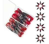 2. Spiderweb 48PCS Faux Ongles Floraux D'automne Look Professionnel Et Tenue Longue Durée Spiders Web Press on Nail